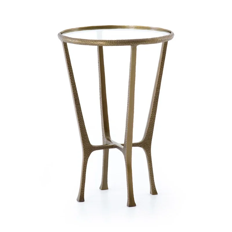 

Italian light luxury, round wrought iron decoration handmade cross-border small coffee table