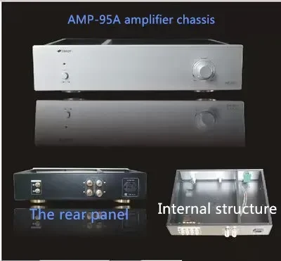430*95*340 มม.AMP95-A มาตรฐานแชสซี/อลูมิเนียมเหล็กผสมเครื่องขยายเสียงแชสซี/Pre-amplifier แชสซี/AMP กล่อง DIY