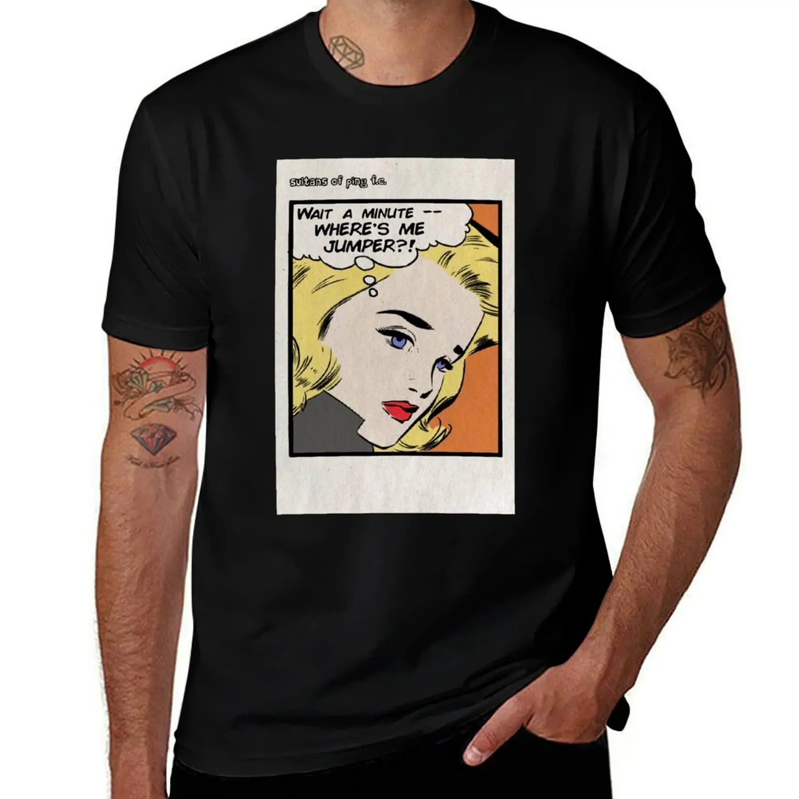 Where's Me Jumper - Sultans of Ping T-Shirt baggy shirts clothes plain plus size clothes mens graphic t-shirts anime