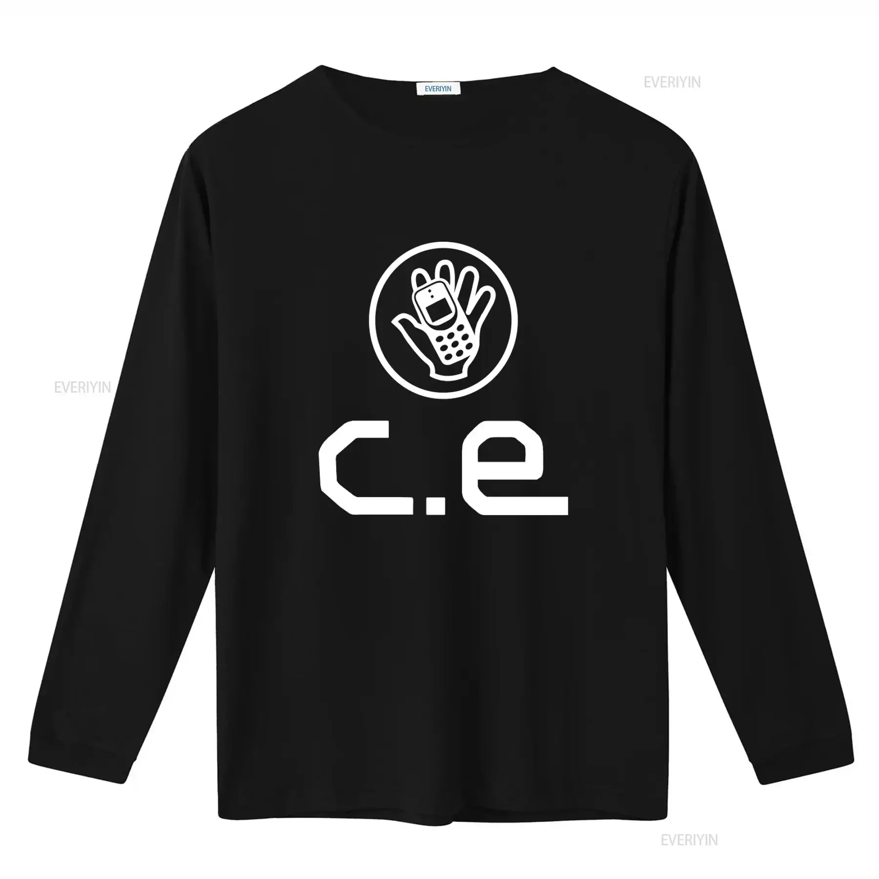 New Streetwear Cav Empt C E Hand Mobile Retro Phone Illustration Print Logo T Shirt Fashion S 3XL vintage Washed homme