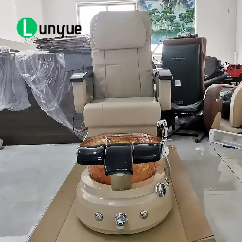 Luxury Electric Pedicure Chair with Back Massage Modern Recumbent Foot Spa Seat for Nail Beauty Shop Comfortable