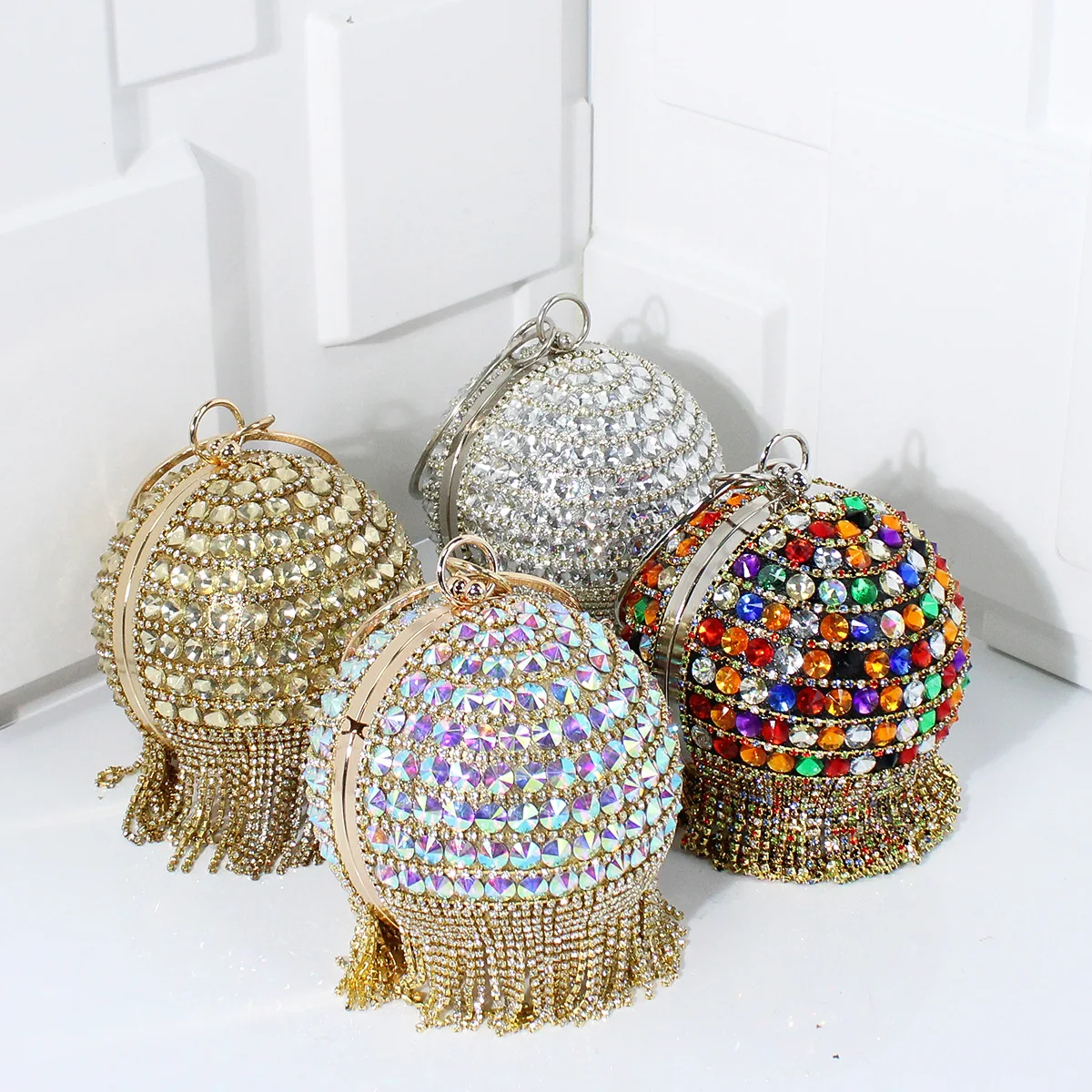 New Ball Diamond-Encrusted Dinner Shiny Evening Bag Exquisite Banquet Bag Party Bag Women's