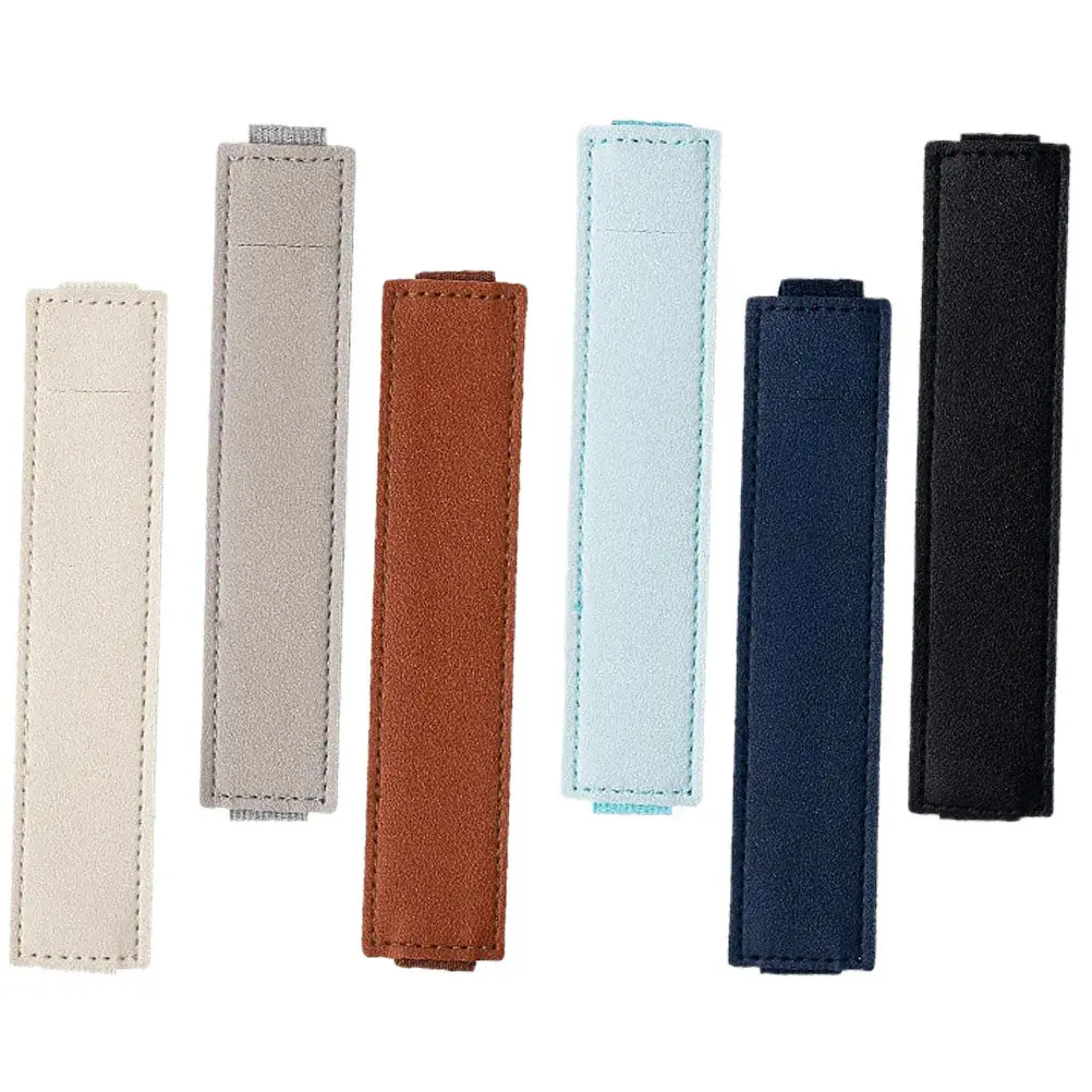 6Pcs Capacitive Pen Sleeve Elastic Band PU Pen Holder Notebook Journal Planner Storage Pouch Pencil Protective Case