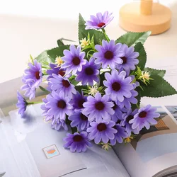 5 Fork 15Head Artificial Daisy Gerbera Flower Chamomile Flower Wedding Home Decoration Arrangement Party Decoration