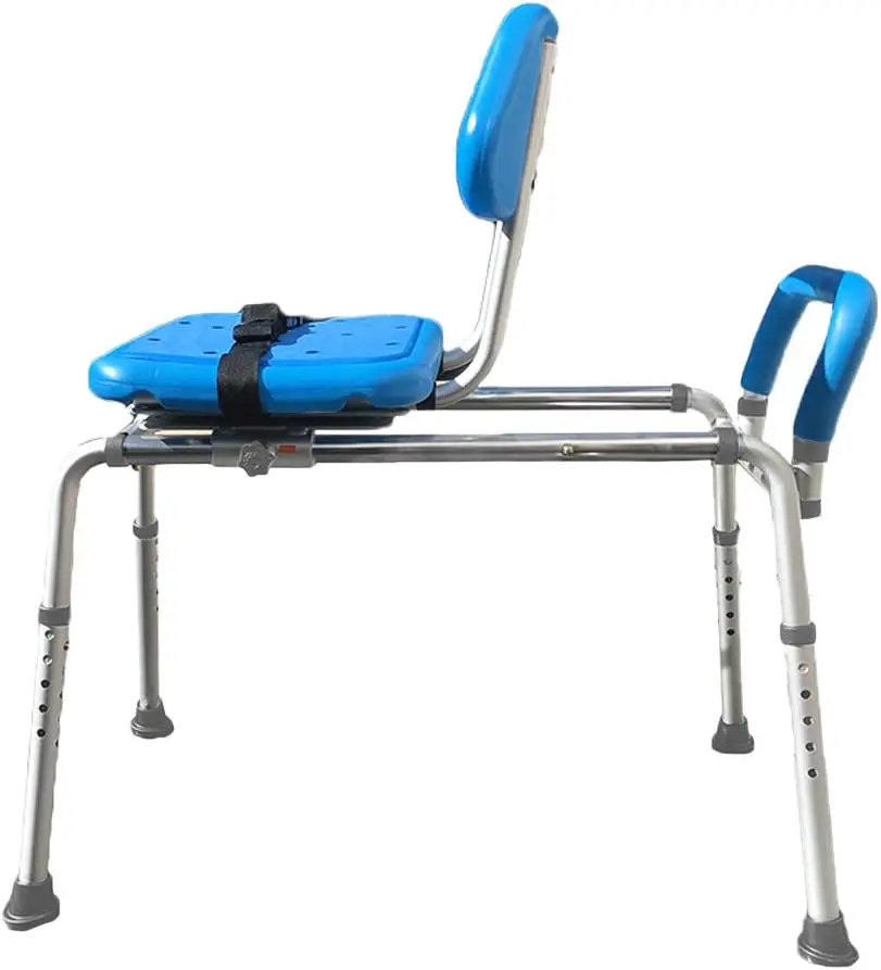 2024 Hot selling Adjustable Rolling Shower Chair Tub Transfer Bench Sliding Shower Chair for disabled