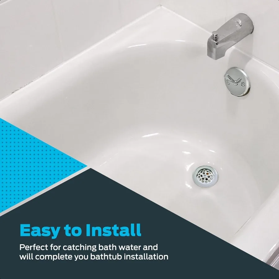 EZFLO 11 2 بوصة طقم تصريف نفايات الحمام والفائض من النحاس مع حواف مطلية بالكروم 35201