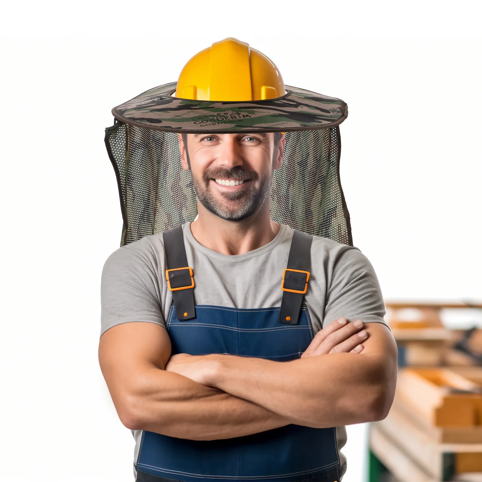 

Hard Hat Sun Visor with Neck Cover Adjustable Elastic Band Shade for Construction Sites Outdoor Installations Safety Headgear