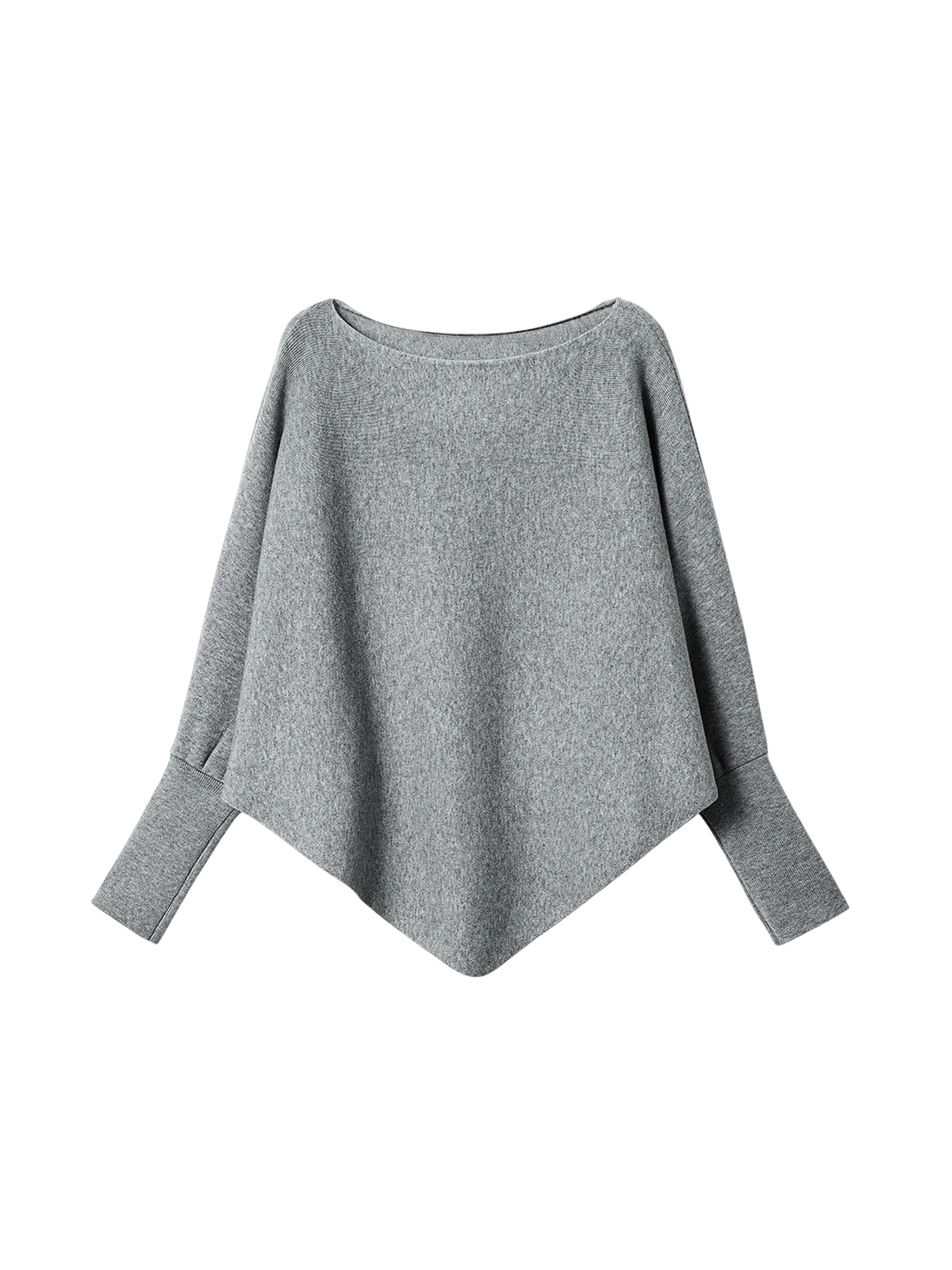 

Women's Grey Knit Pullover Slash Neck Sweater Vintage Jumper Knit Long Sleeves Cashmere Sweater Autumn Winter 2000s Clothes 2025