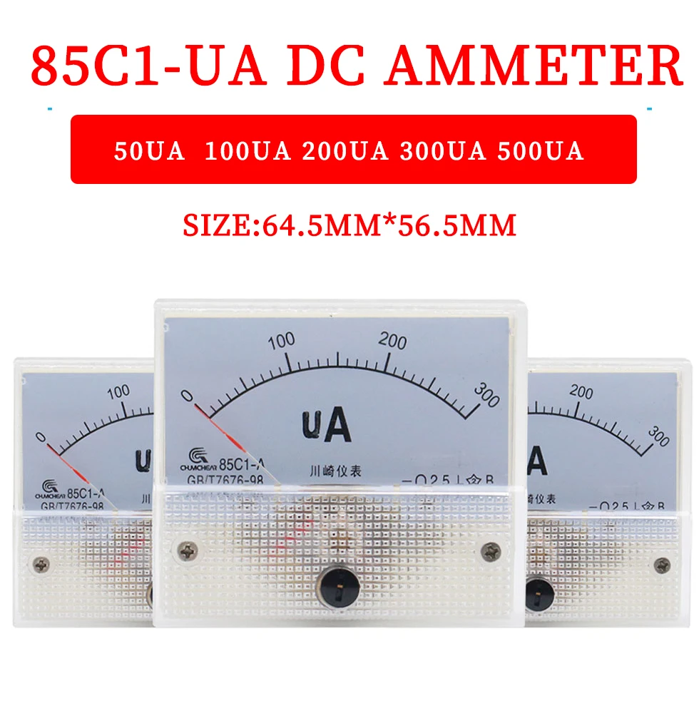 85C 1 мкА DC указатель Вольтметр метр Таблица 85C1-V серия 50UA 100UA 200UA 300UA 500UA