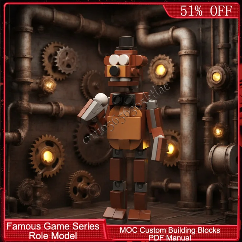 105 PCS Série de Personagens de Jogos Populares Gala Bear Golem MOC Personalizável Bloco de Construção Modular Criativo DIY Brinquedo de Festival para Meninos