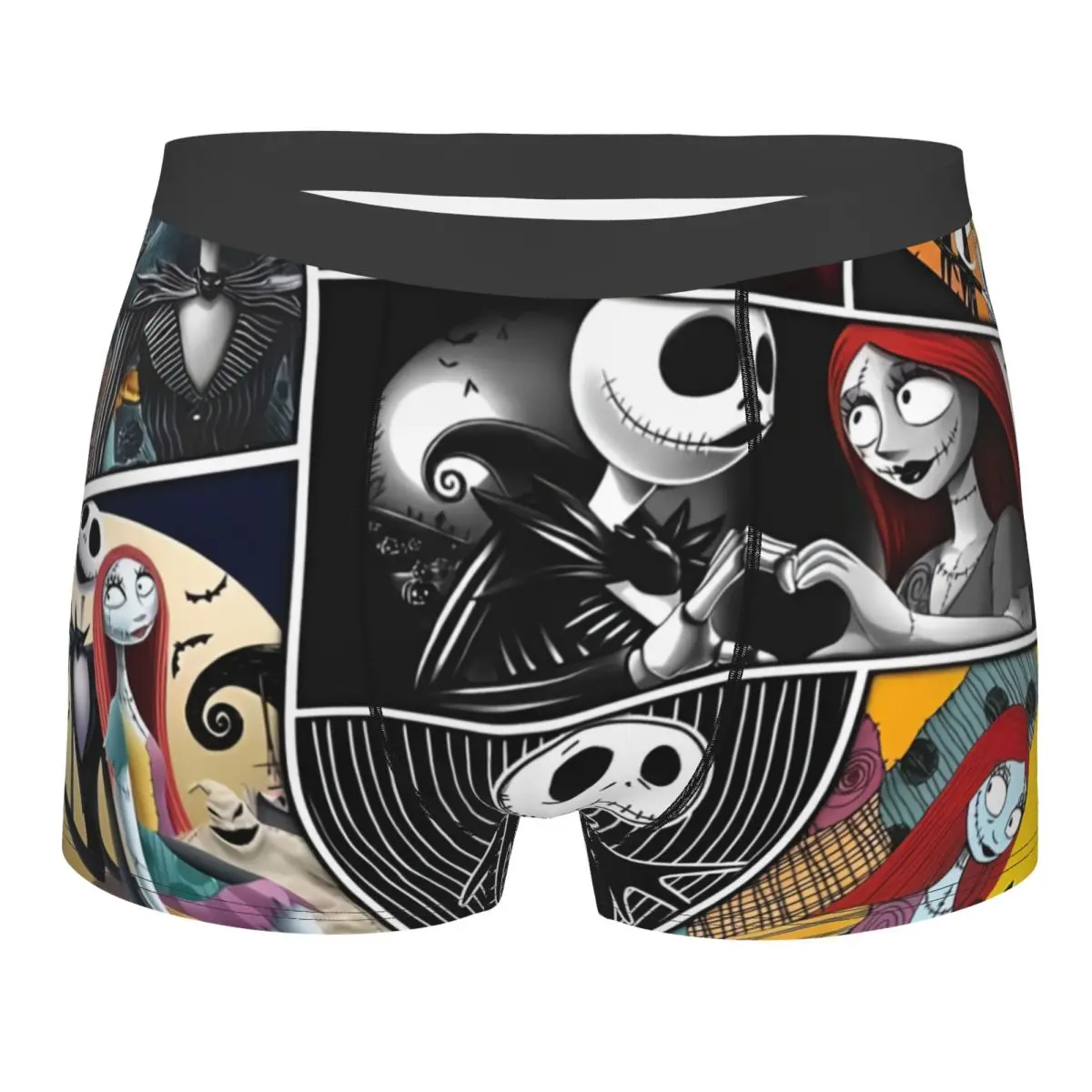 

Nightmare Before Christmas Underwear Men Sexy Printed Custom Jack Skellington And Sally Boxer Shorts Panties
