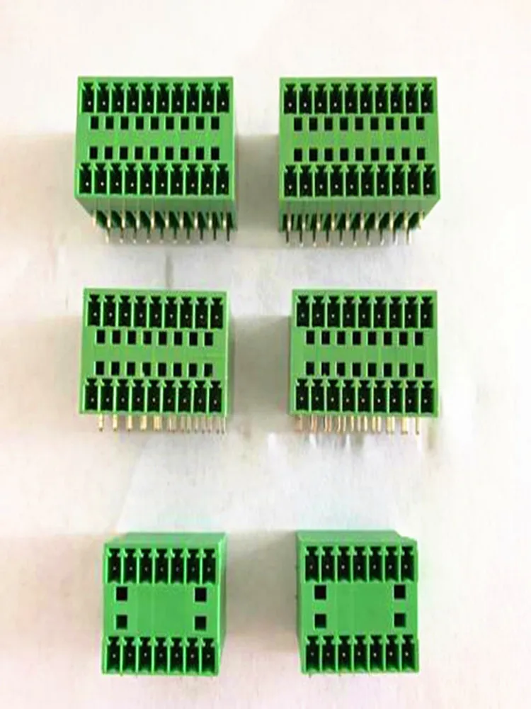 

10 шт. 15EDGRH-3,81 мм двухслойный разъем клеммной колодки, гибочная пластина, разъем дуговой линии для электроники