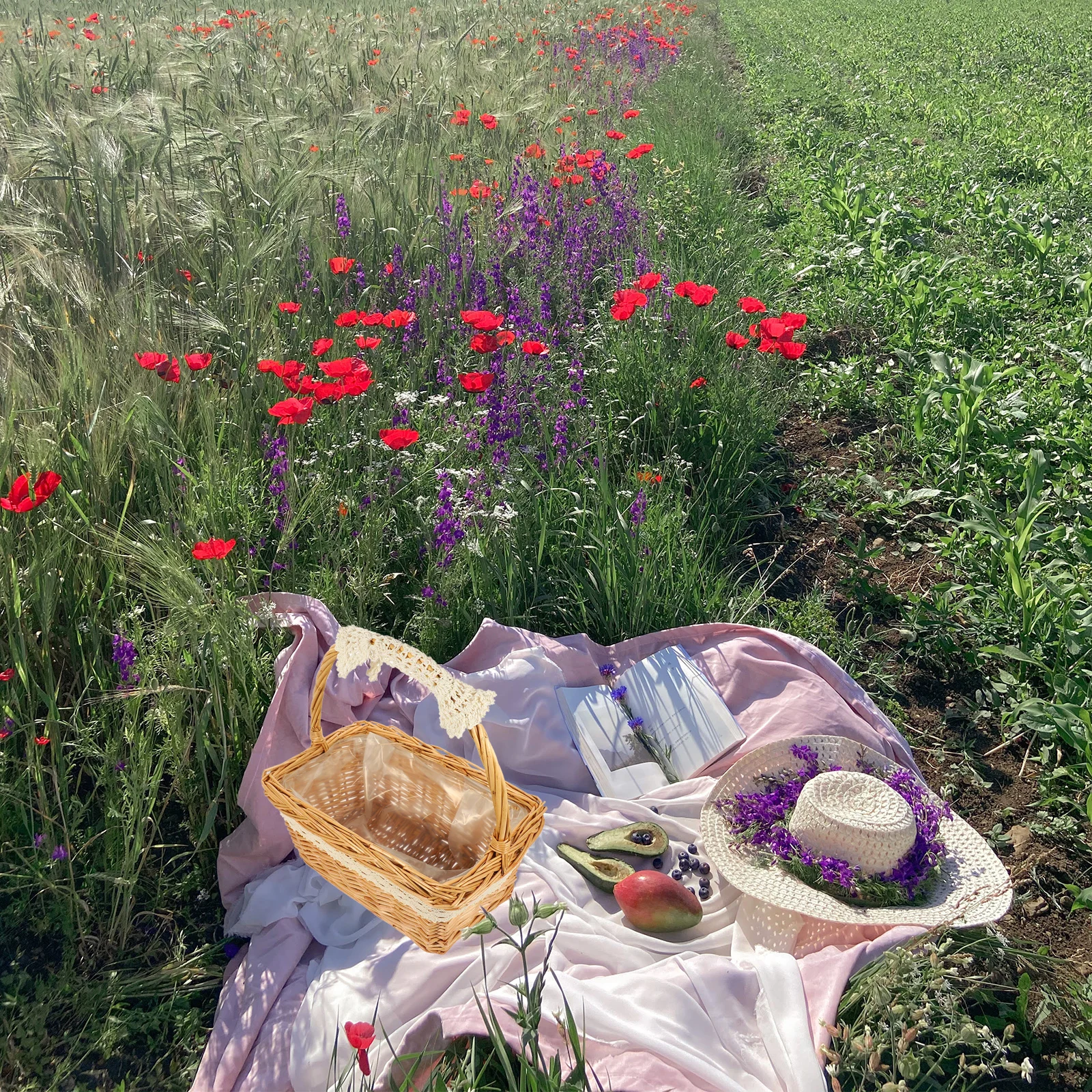 

Rattan Storage Basket H Woven Flower Girl Wedding Decorative Baskets Sturdy H Carry Reusable Natural Long Service