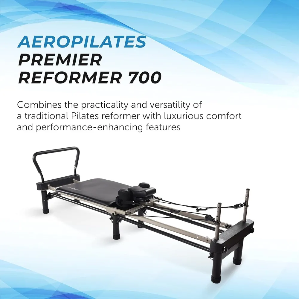 Premier Reformer - Pilates Reformer Workout Machine for Home Gym - Cardio Fitness Rebounder - Up to 300 lbs Weight Capacity