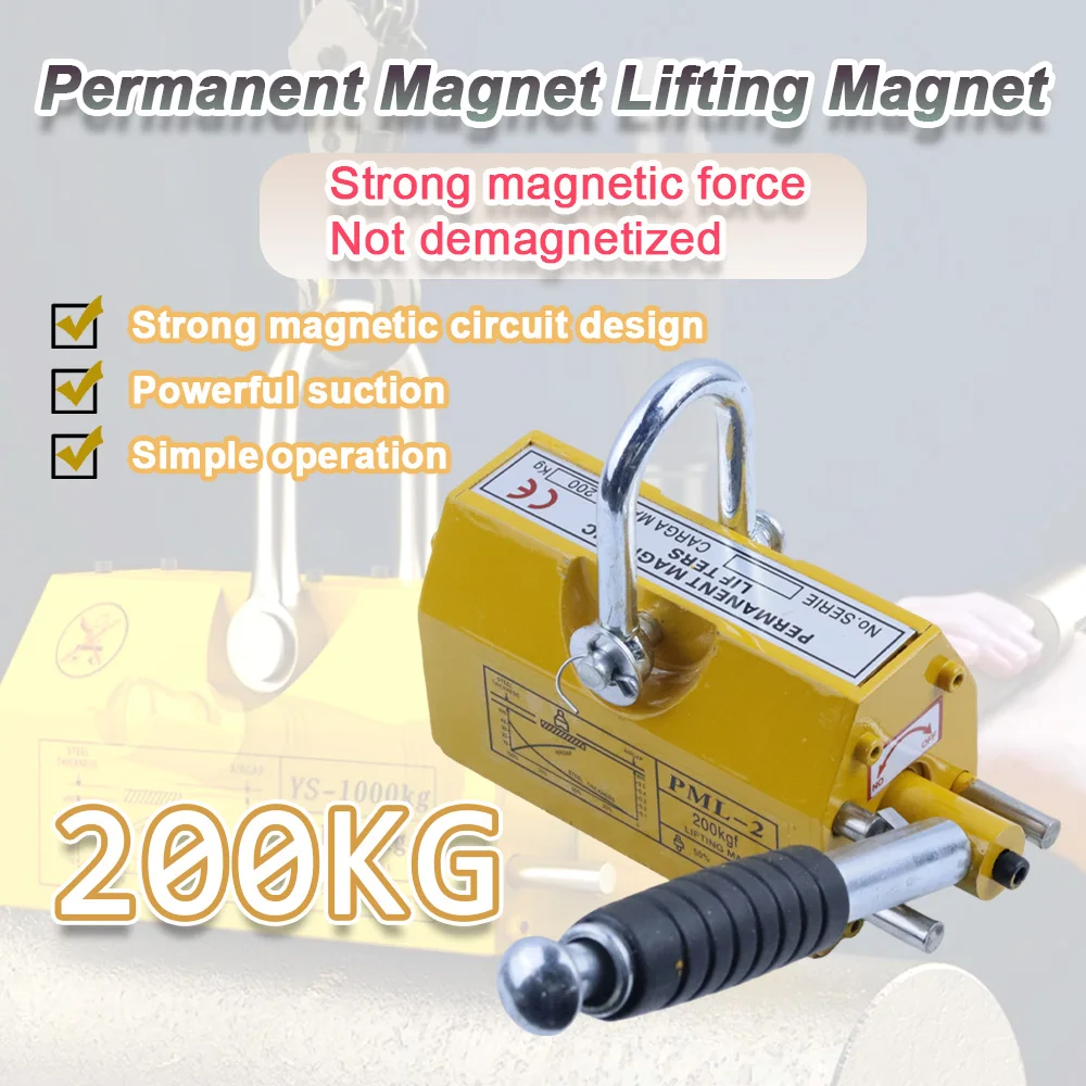

600KG Permanent Magnet Lifter YS-100 Electromagnet Suction Cup Strong Industrial Iron Industrial Mold Magnet Lifting Device