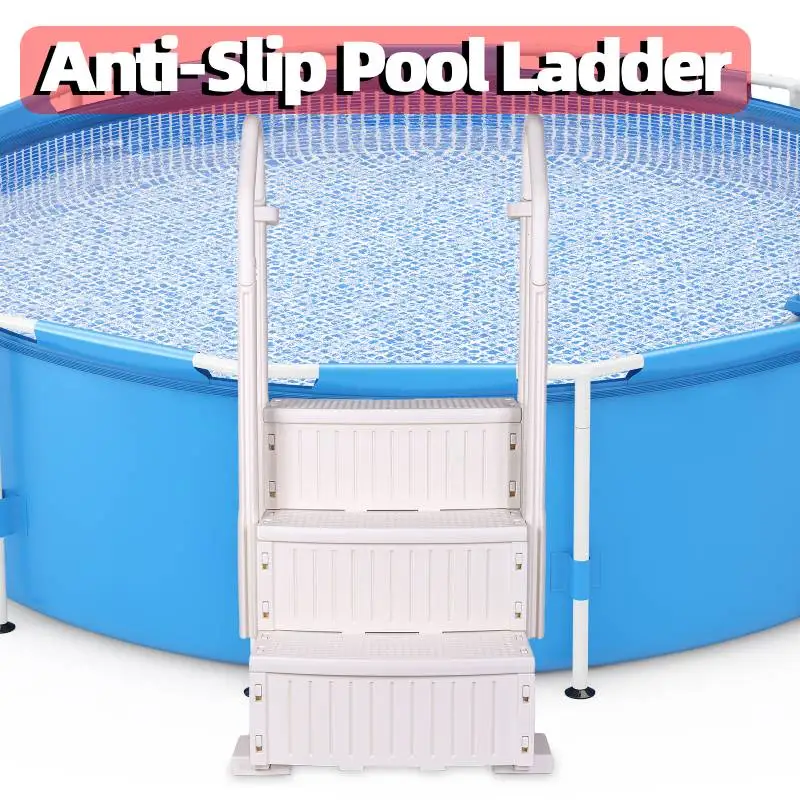 Escalador de piscina de plástico, pasamanos de piscina antideslizantes, escalera ligera desmontable, escalón de piscina sobre el suelo para varias piscinas