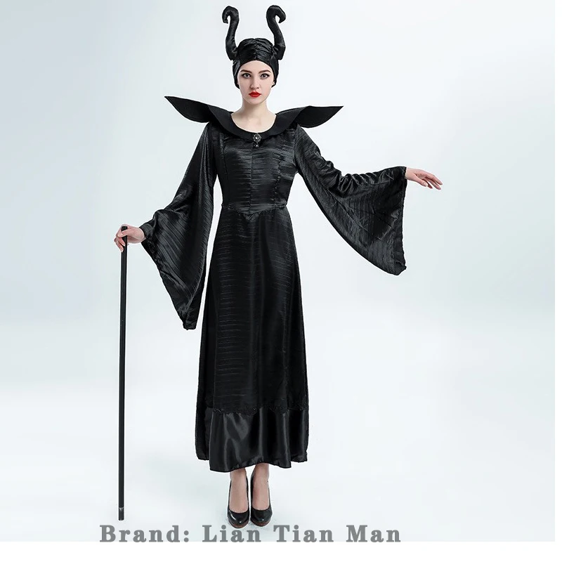 

Halloween Dark Adult Style Black Witch Same Design Performance Costume for Company Parties and Carnival Stage Performances
