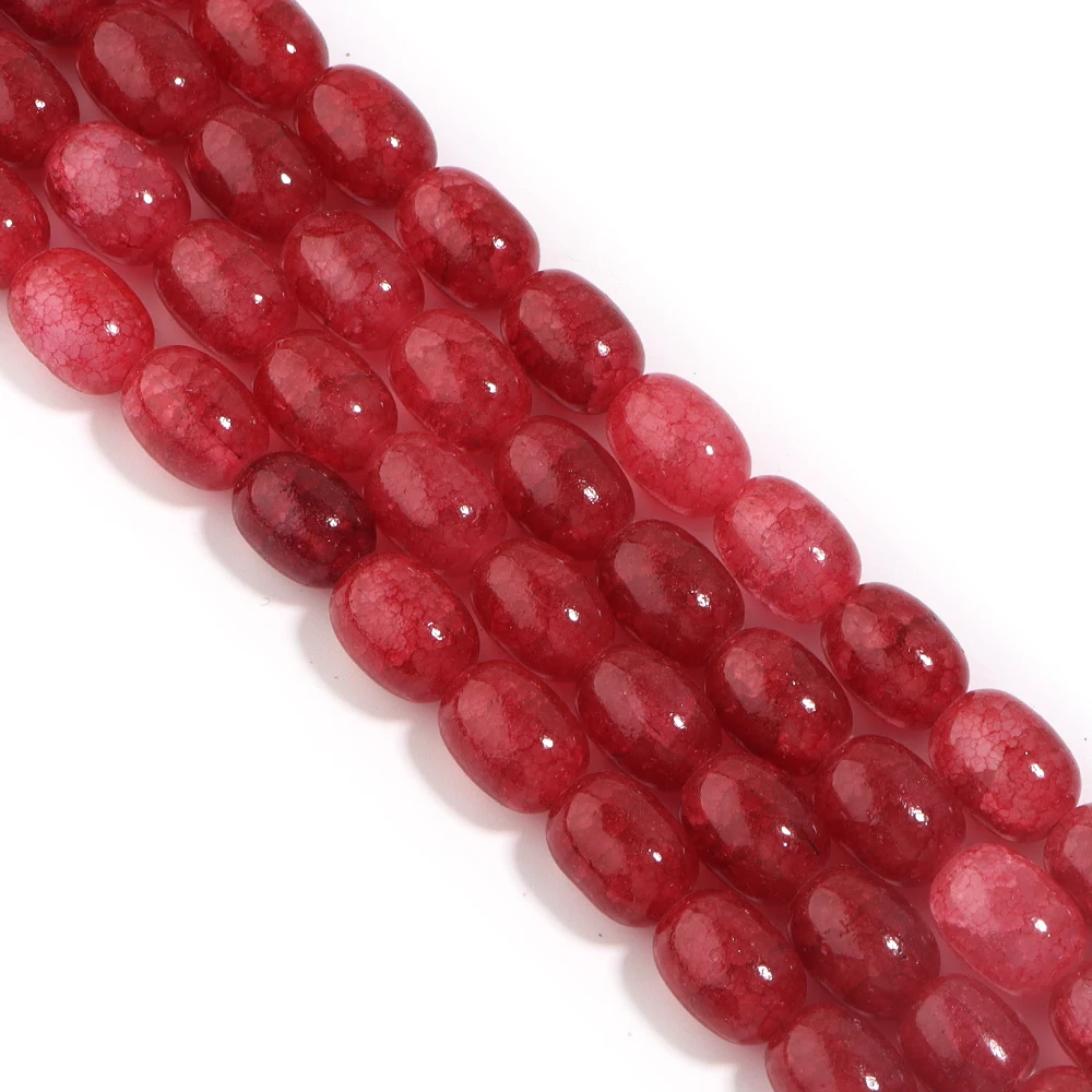Ongeveer 28 stks 10x14mm Kleurrijke Glazen Kralen Vat Vorm Losse Spacer Kralen Voor Sieraden Maken DIY Armband ketting Accessoires