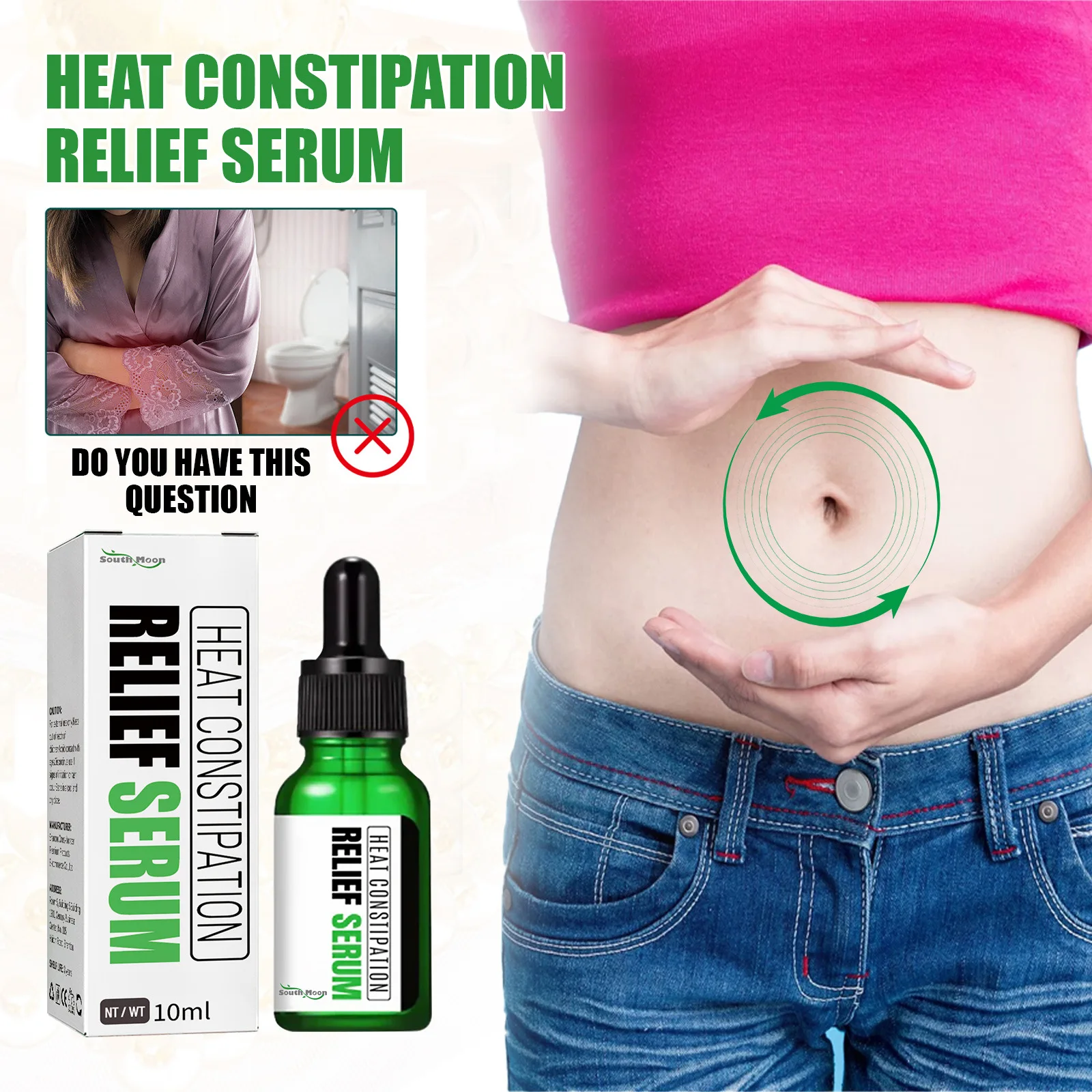 Constipation Relief Serum Reduce Fat Belly Massage Soothing Promotes Bowel Digestion Slimming Detox Constipation Treatment Drops