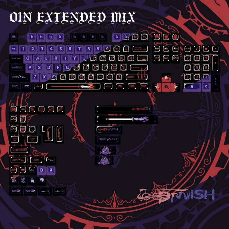 Original Theme Design Keycap KCA Highly Mechanical Keyboard PBT Five-Sided Sublimation Keys