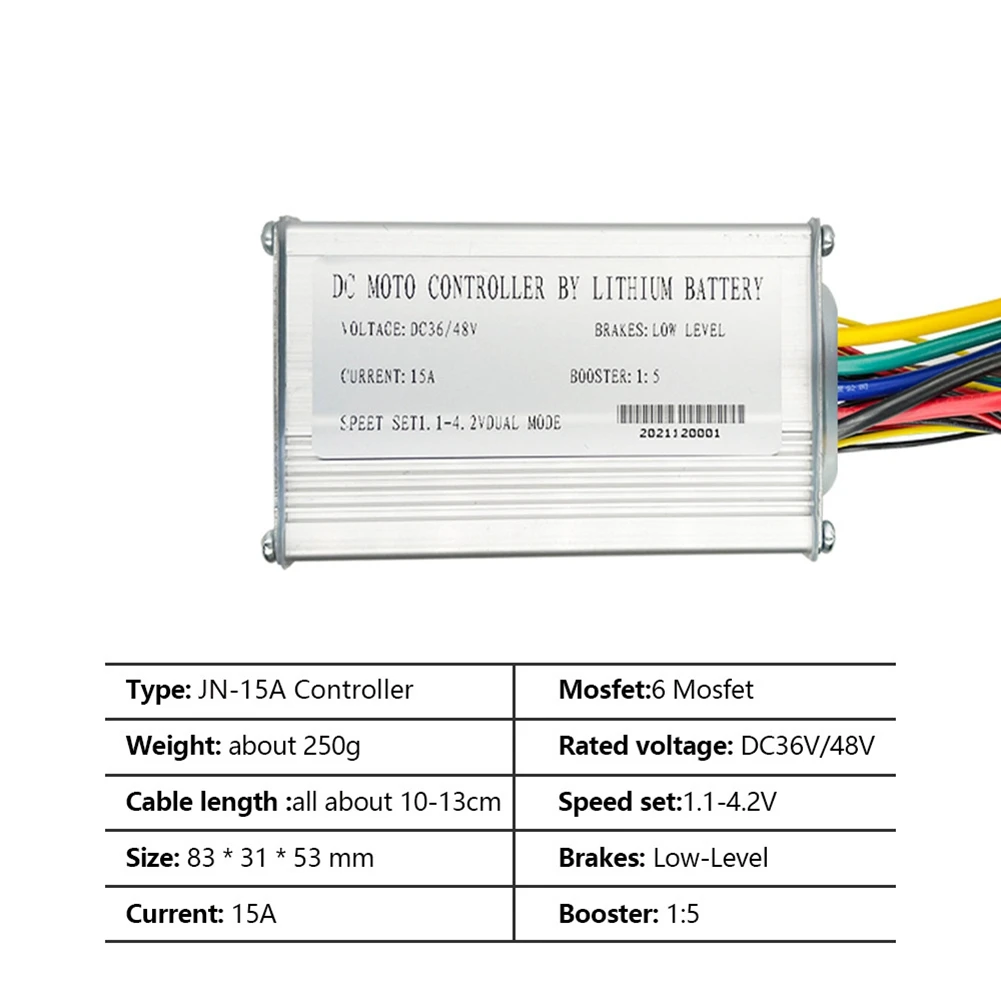 36V 48V 250W/350W 15A Electric Bike Controller with LCD Color Display USB Interface Kit for Ebike Electric Scooter