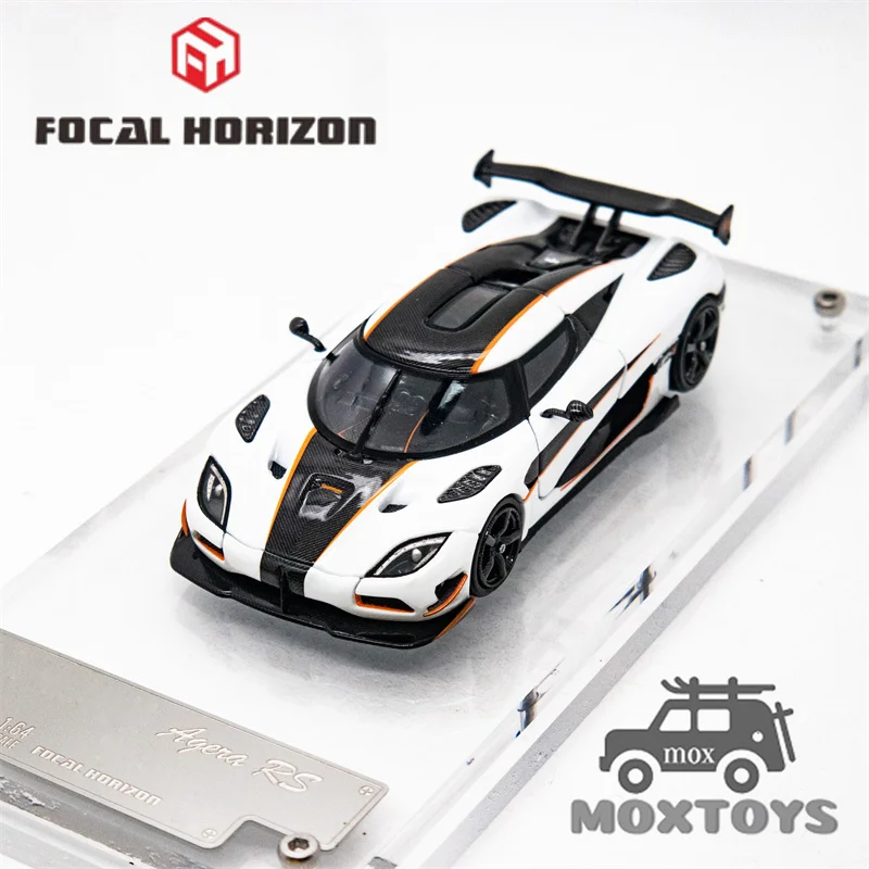 

Литая под давлением модель автомобиля Focal Horizon FH 1:64 Agera RS White Limited 999