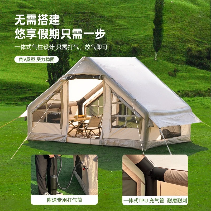 Tent Camping Tent Outdoor Cabin Inflatable Camp Tent Multi-person Portable