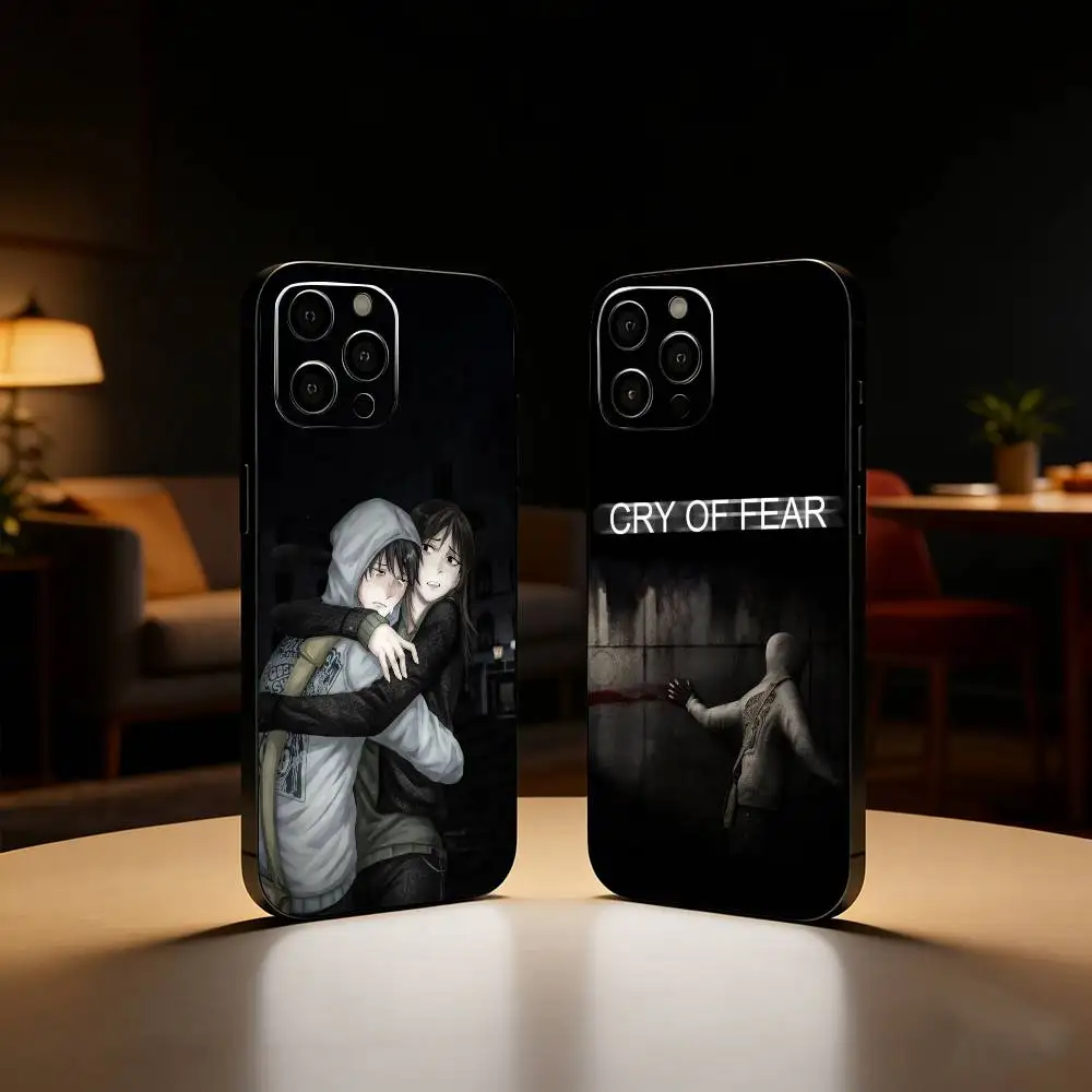 

Game C-Cry Of Fear Phone Case For iPhone17,16,15,14,13,12 Plus,Max Soft Silicone Black Cover