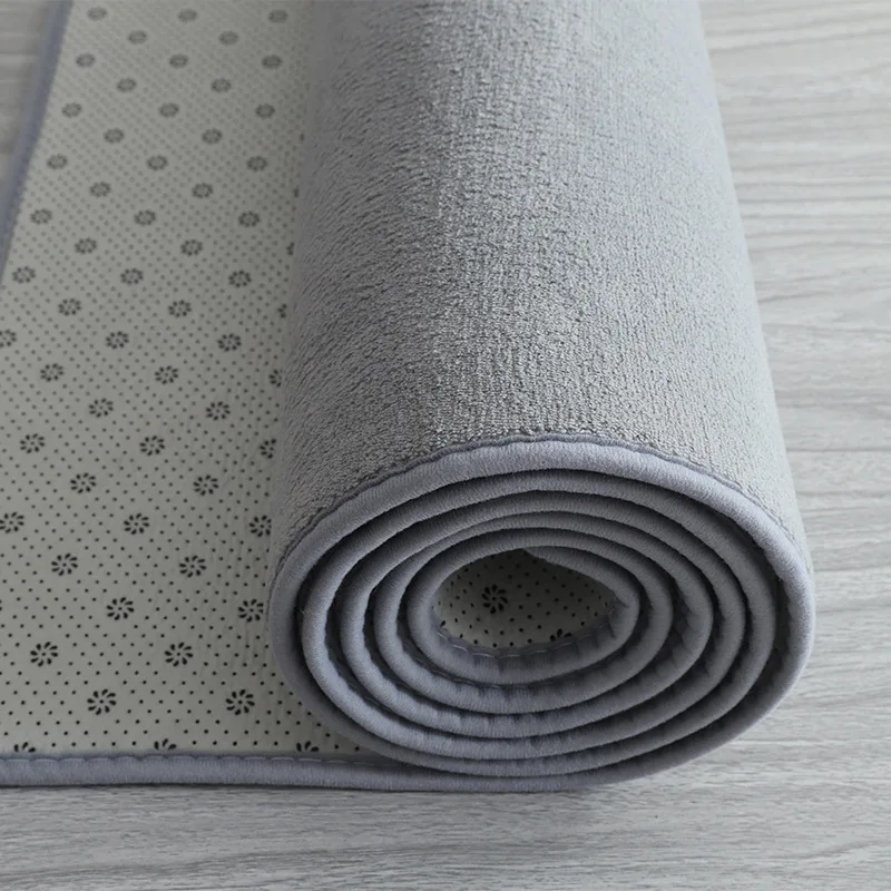 

Large Soft Floor Mat Grey Rugs Coral Velet Living Room Super Soft Thickened Carpet Children Game Mat Rectangular Home Decoration