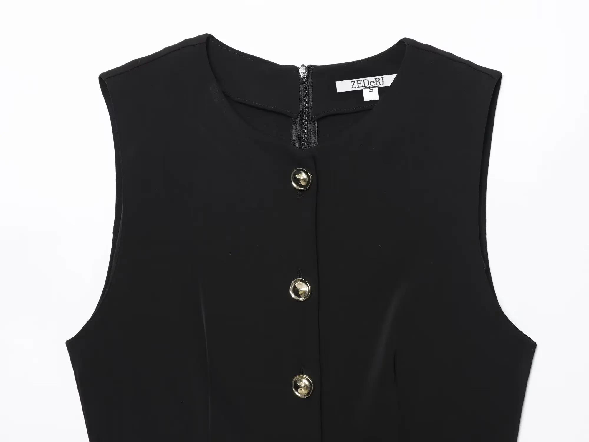 KONDALA Casual Estate Elegante Mini Body O-Collo Bottoni Telai Body Slim Senza Maniche Moda 2025 Chic Tuta Femminile