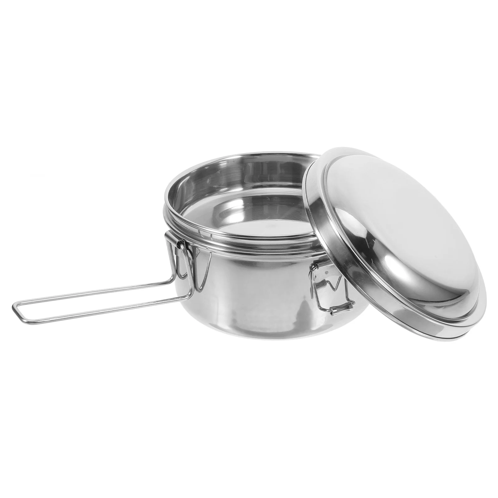 

1 set 1 Set Stainless Steel Bento Box Portable Food Storage Container For Office Adults Microwave Safe Lunch Case