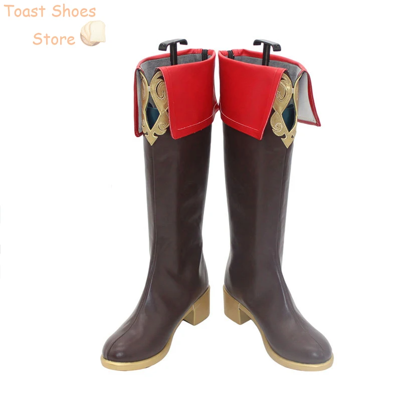 Chaussures de Cosplay en Cuir PU, Accessoire de Carnaval d'Halloween