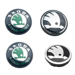 4Pcs/Lot 56mm 60mm 65mm Car Wheel Center Cap Logo Hub Cover Badge Emblem For Skoda 1J0601171 3B7601171 Styling Accessories