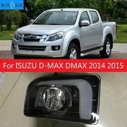 1 set LED DRL Daytime Running Lights 12V ABS Fog Lamp Cover with turn signal For ISUZU D-MAX DMAX 2014 2015