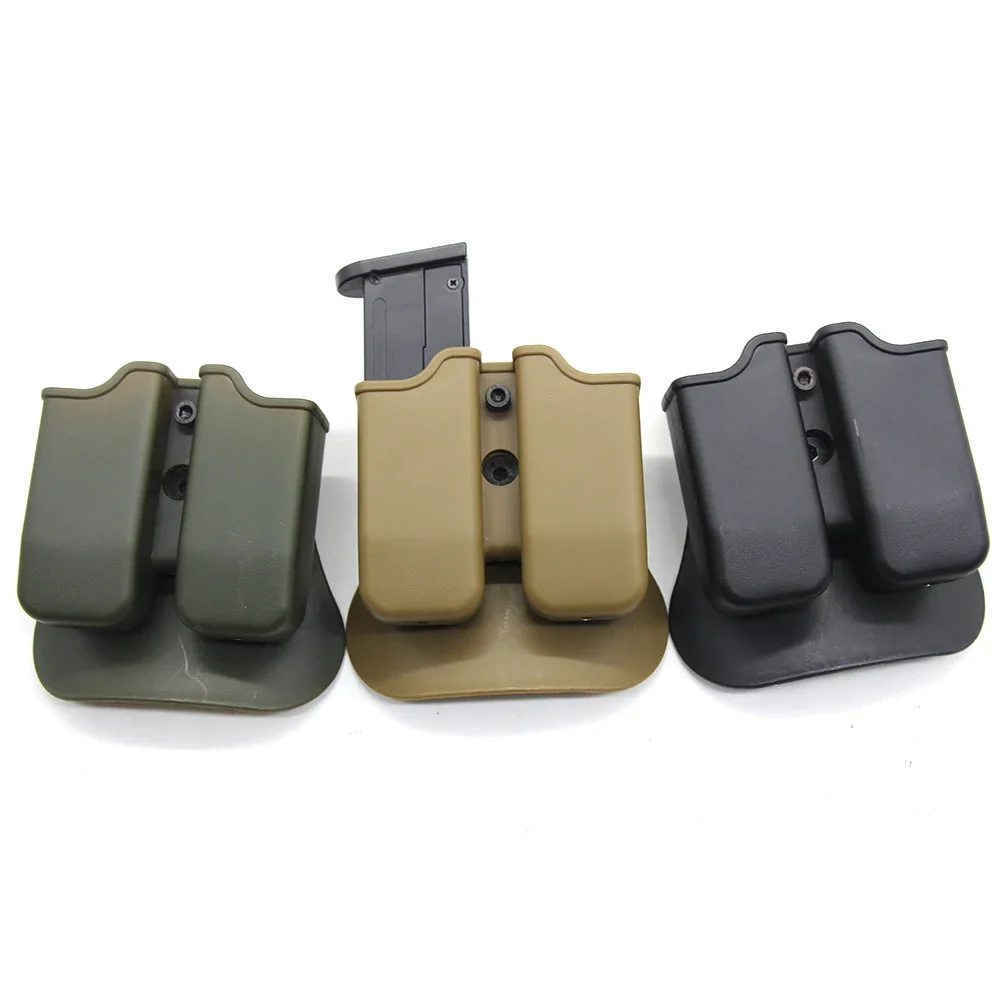 9mm Magazine Pouches for Glock 17 19 Beretta M9 92 Colt 1911 Tactical Hunting Holster Double Dual Magazine Mag Pouch