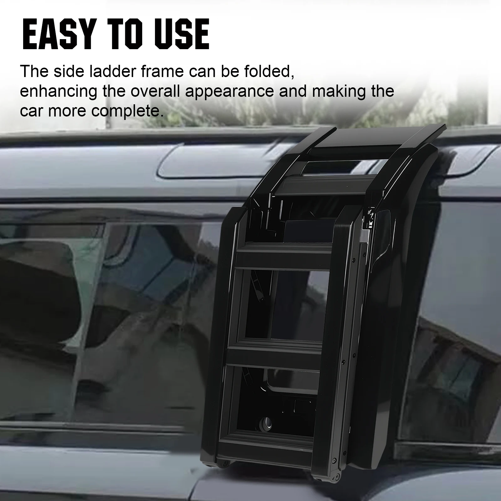 ملحقات رف السقف الجانبي سلم سبائك الألومنيوم نافذة جانبية سلالم سقف لاند روفر ديفندر 90 110 130 L663 2020-2024 #4