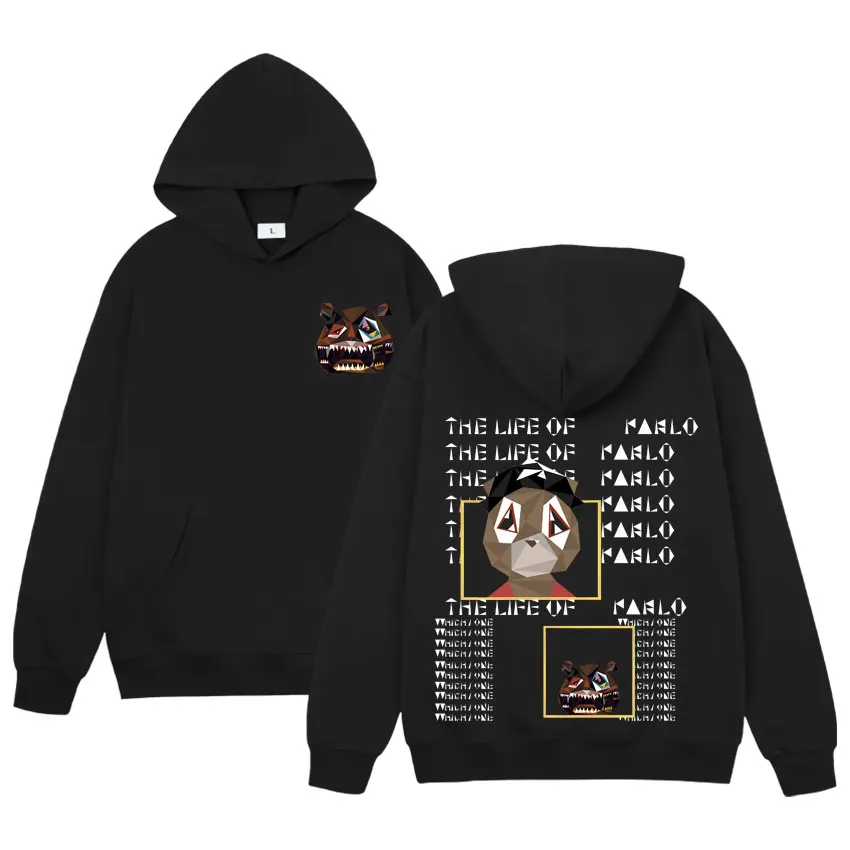 

Rapper Kanye West Graduation Bear Hoodie Mens Womens Sweatshirts Fashion Hip Hop Cardigan Long Sleeve Pullovers Loose Streetwear