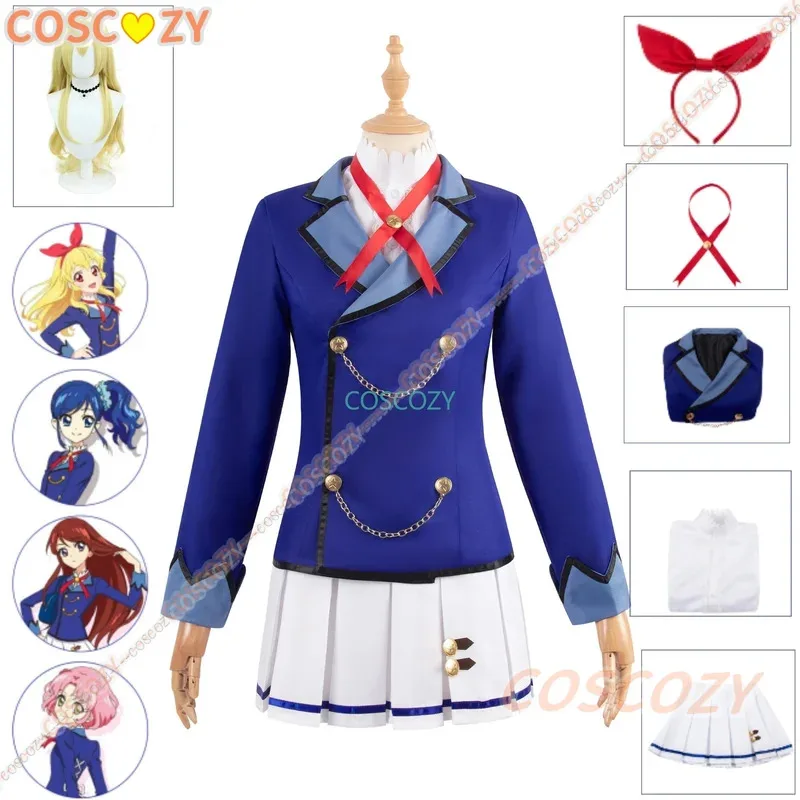 

Didi 2025 2025 hhhWoman Одежда Hoshimiya Ichigo Косплей Костюм Юбка Пальто Рубашка Аниме Женщины Девушка Синий Комплект школьной формы для девочек