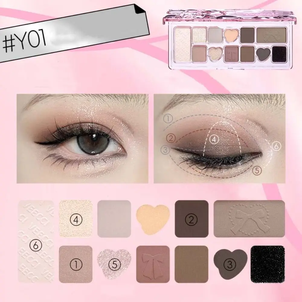 

Fashion Long-Lasting Folding Eyeshadow Colorful Shiny Eye Shadow Palette Beauty Makeup Kit Waterproof Eyeshadow Powder Gifts