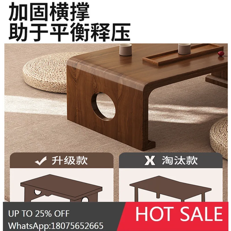 HLZ Bay Window Small Table Solid Wood Tea Table Small Coffee  Low Table