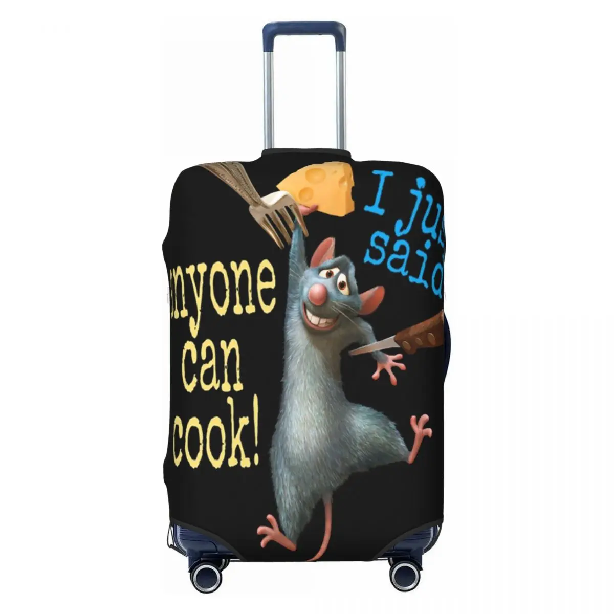 

Funny Ratatouille Remy Travel Luggage Cover Dust Proof Cartoon Animated Film Suitcase Cover Protector Fit 18-32 Inch