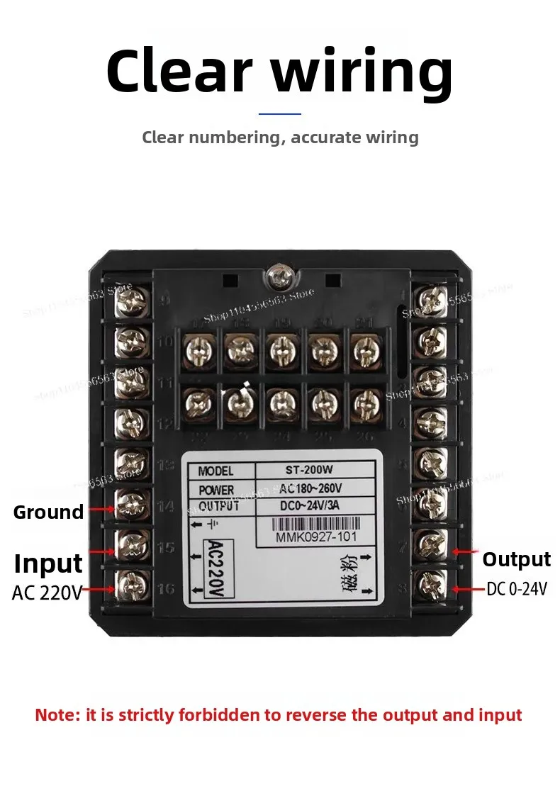 Manual Magnetic Particle Tension Controller ST-200W Type with 96x96mm Panel Meter for Industrial Web Processing