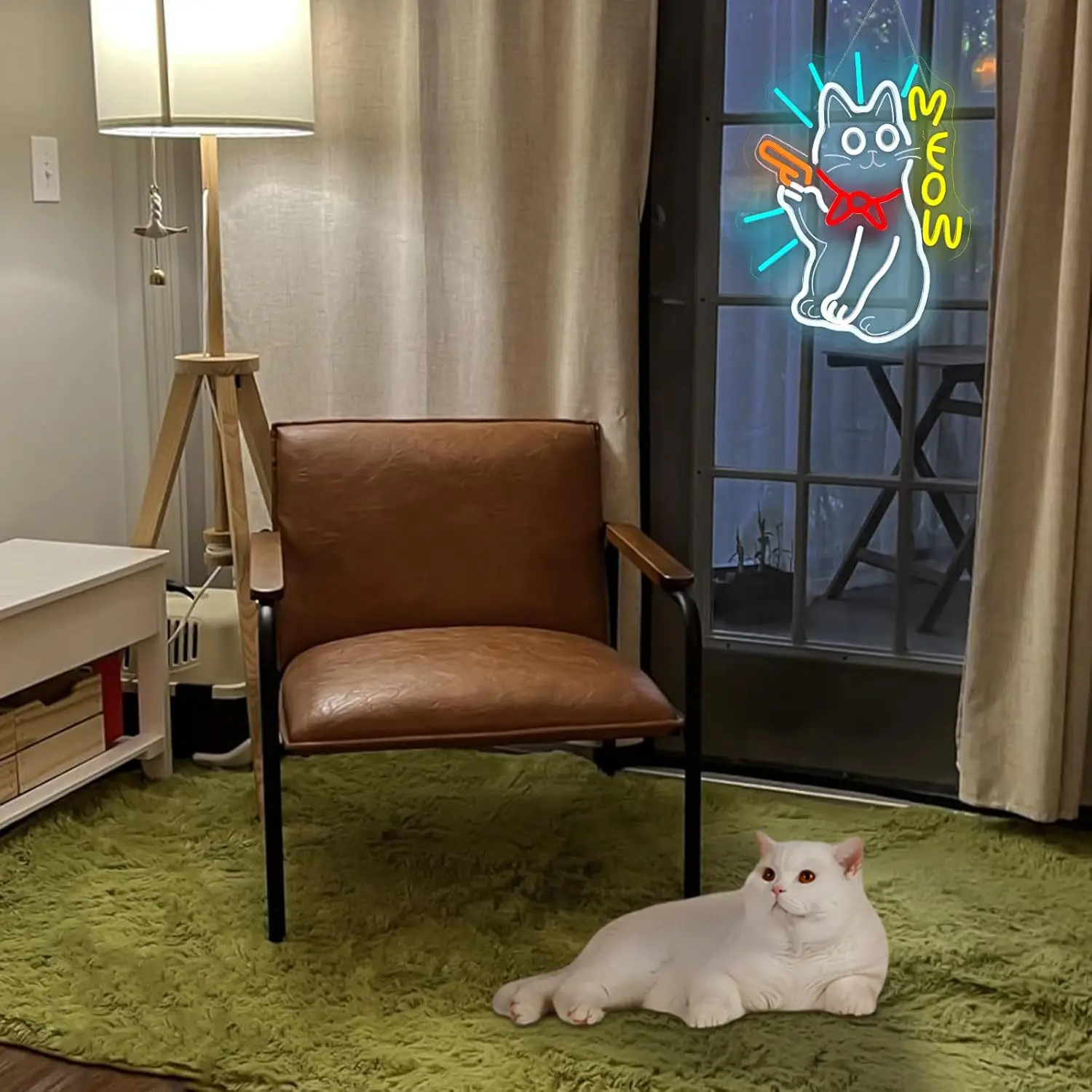 Gato bonito sinal de néon usb regulável led luz néon para o quarto sala de jogos homem caverna decoração para casa aniversário presente natal luz da noite