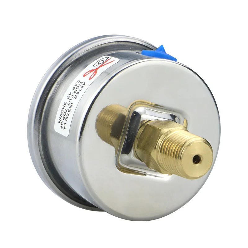 مقياس الضغط MAIRUIKESI 2 بوصة (50 مم) 2.5% NPT,G,ZG1/4 حافظة فولاذية اتصال خلفي مقياس المامومتر لغاز المياه المائية الهيدروليكية