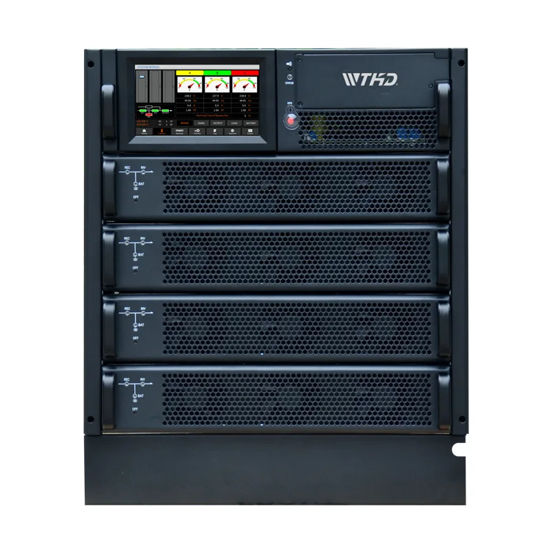 Online UPS 10Kva 20KVA 30KVA 2U Compatible Generator Modular Ups Rack Battery Backup Power Supply With Internal Battery