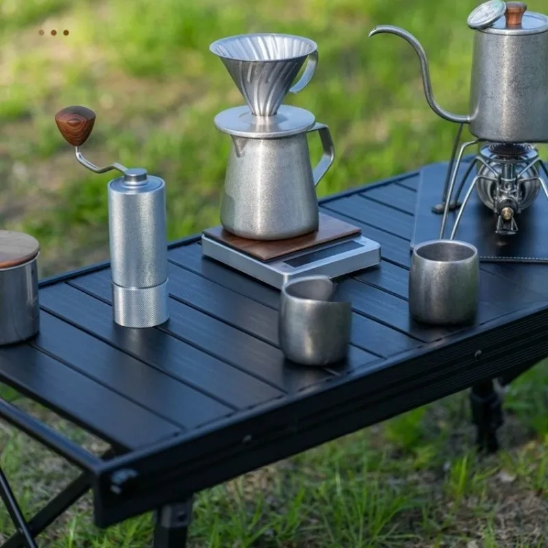 Make old hand-brewed coffee pot, aluminum box set, household outdoor hand-brewed pot.