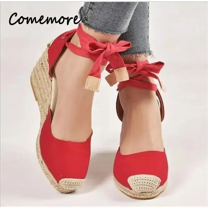 

Sandalias De Mujer Zapatos женская обувь на танкетке без шнуровки с закрытым носком эспадрильи на платформе женские сандалии летняя обувь на платформе