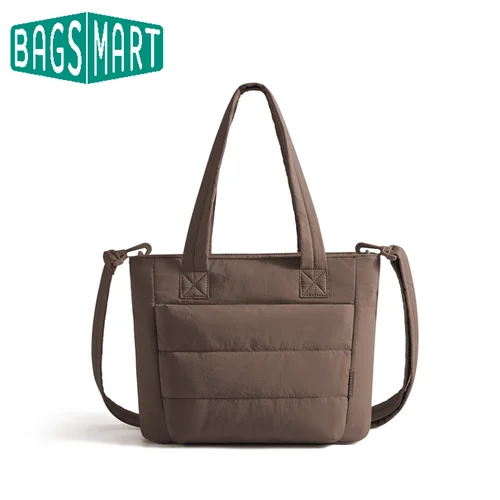 BAGSMART Bolso de mano para mujer, bolso de hombro acolchado, bolso cruzado universitario para estudiantes de gran capacidad, bolso informal para exteriores