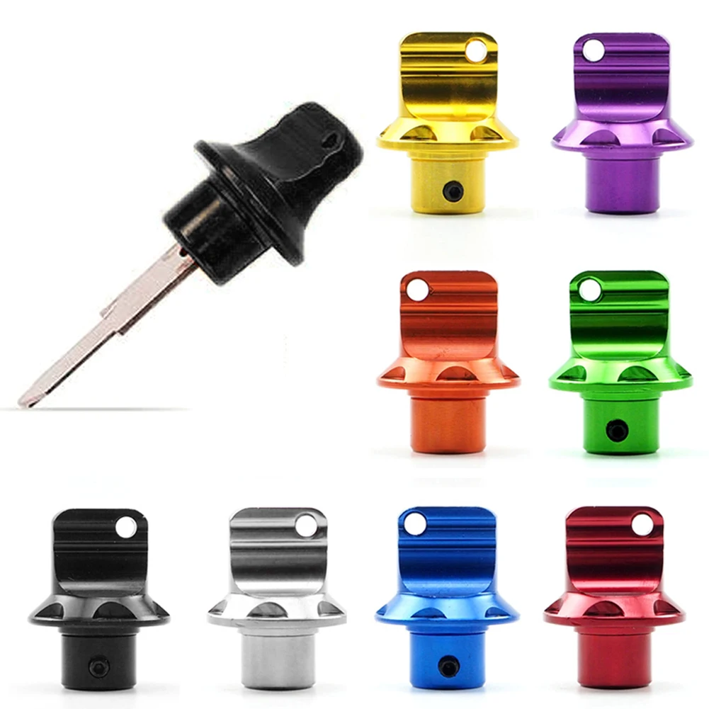 Electric Retrofit Accessories Universal Aluminum Alloy Key Bit Motorcycle Keys Head Cover Lock Motor Key Head Mouldings
