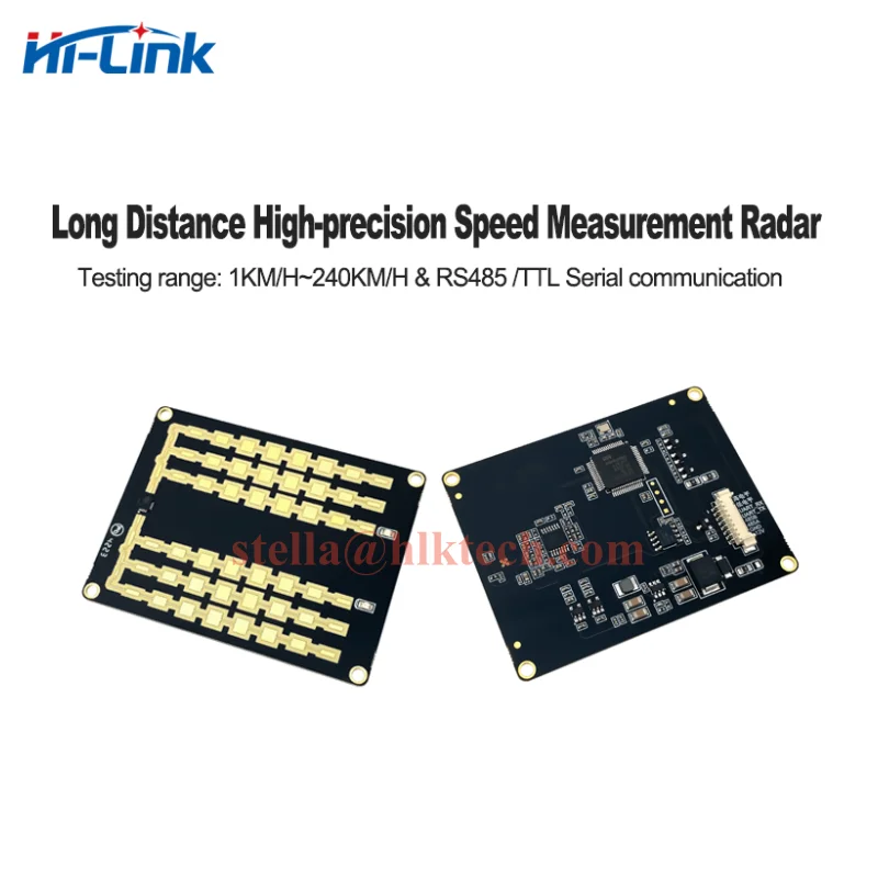 New HLK-LD2415H 24G Millimetre Wave Vehicle Speed Feedback Radar Module 1KM Long Range Speed Sensor Serial Communication LD2415H